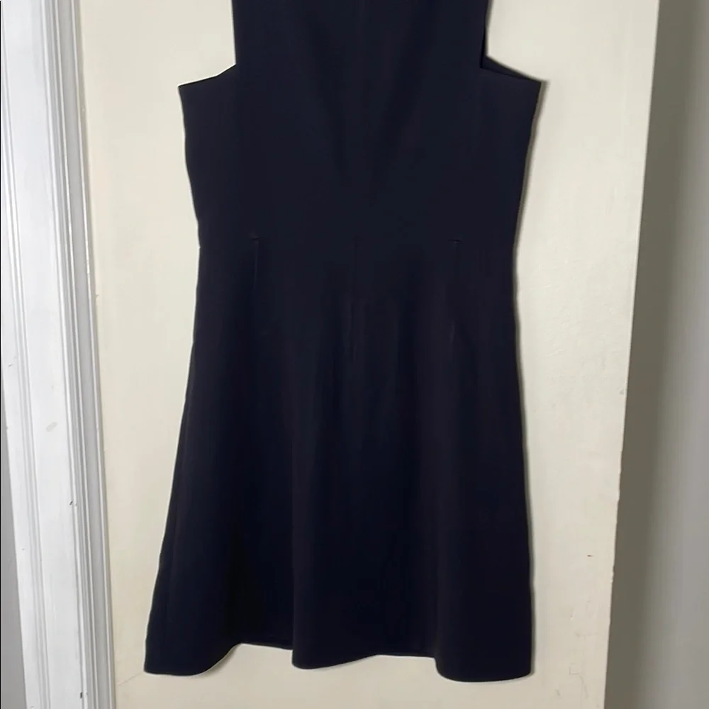 Tory Burch Black Sheath Mini Dress V-Neck Sleeveless